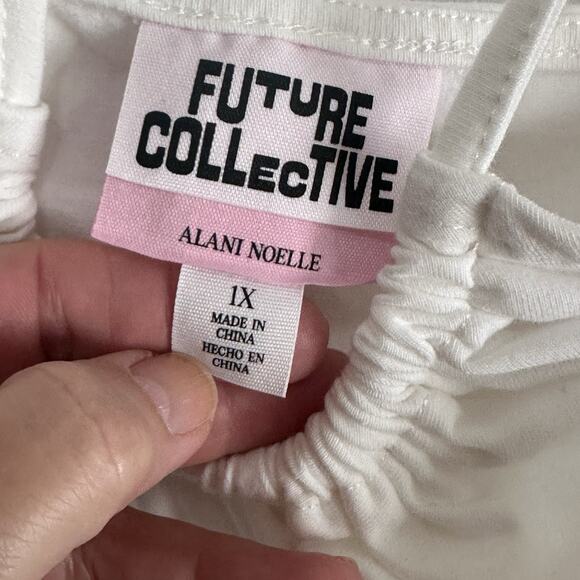 Future Collective Target Halter Tank Top 1X Plus White Summer Festival Strap NEW - Picture 6 of 12